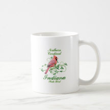 Pájaro de estado cardinal de Indiana Tazas