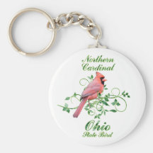 Pájaro de estado cardinal de Ohio Llavero