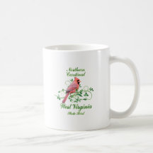 Pájaro de estado cardinal de Virginia Occidental Taza