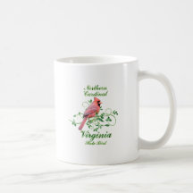 Pájaro de estado cardinal de Virginia Tazas