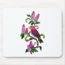 pájaro de la lila alfombrillas de ratón