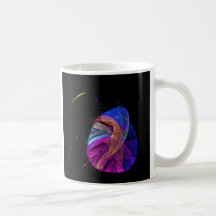 Pájaro de la madre y su fractal del huevo tazas