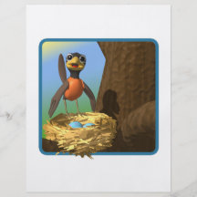 Pájaro de Momma Flyer Personalizado