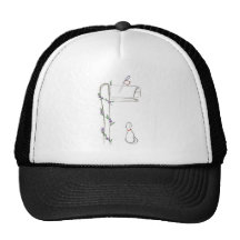 Pájaro de observación del gato en un buzón gorro de camionero