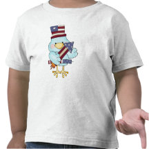 Pájaro del azul del Día de la Independencia Camiseta