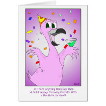 Pájaro del fiesta: Cumpleaños gay Tarjeta