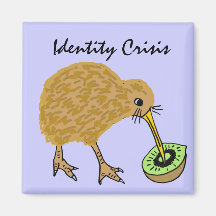 Pájaro del kiwi e imán A.C. divertidos de la fruta
