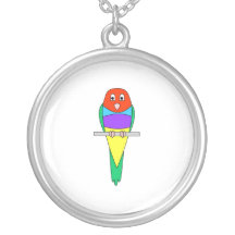 Pájaro del pinzón del arco iris. Gouldian. colorid Collar Personalizado