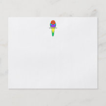 Pájaro del pinzón del arco iris. Gouldian. colorid Tarjeton