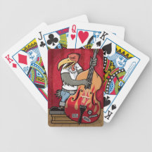 Pájaro del Rockabilly Baraja De Cartas