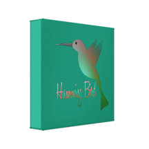 Pájaro del tarareo impresiones en lienzo estiradas