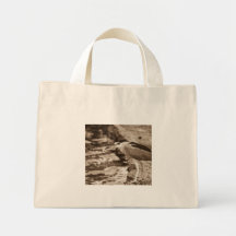 pájaro en agua bolsa de mano