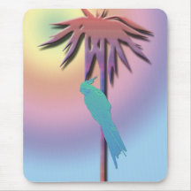 Pájaro en la palmera Mousepad Alfombrillas De Raton