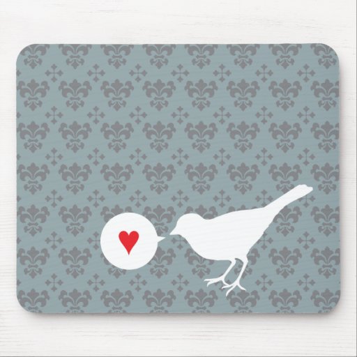 Pájaro en mousepad del amor