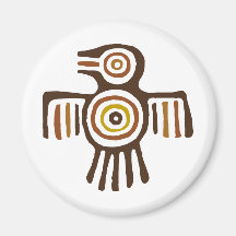 Pájaro indio americano imanes de nevera