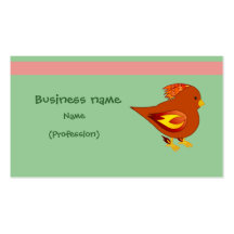 Pájaro lindo del fuego plantillas de tarjetas personales