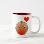 Pájaro lindo del petirrojo taza de café