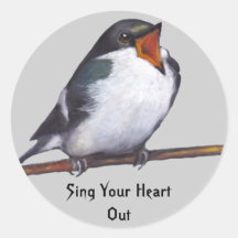 Pájaro que canta: Cante su corazón hacia fuera: En Etiqueta