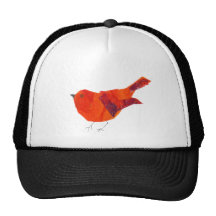 Pájaro rojo lindo gorras de camionero