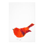 Pájaro rojo lindo papelería de diseño