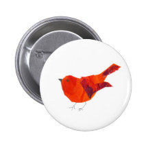 Pájaro rojo lindo pins