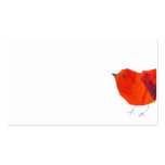 Pájaro rojo precioso de los animales pequeño tarjetas personales