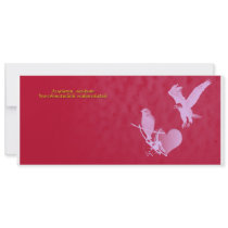 pájaro rosado invitaciones