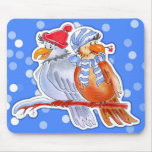 Pájaros a mano (azules) - Mousepad