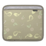Pájaros amarillos en beige con las flores manga de iPad