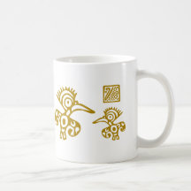 ¡Pájaros antiguos aztecas! ¡Diseños antiguos de la Taza