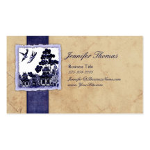 Pájaros azules del amor del vintage tarjetas de negocios