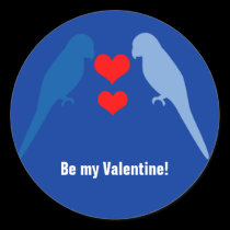 Pájaros azules en etiqueta engomada del amor pegatinas