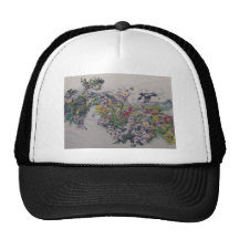 Pájaros cantantes florales gorro