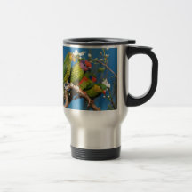 Pájaros coloridos tazas de café
