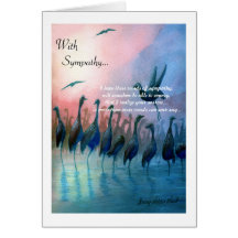 Pájaros de agua, con condolencia… Tarjeta - modifi