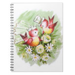 Pájaros del amor del boda cuadernos