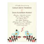 Pájaros del amor que casan la invitación de la duc