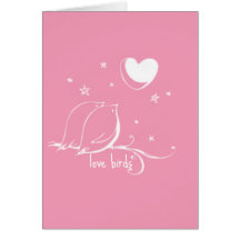 Pájaros del amor tarjetas