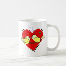 Pájaros del amor taza