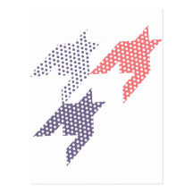 Pájaros del art déco postales