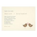 Pájaros del monograma que casan la invitación - La
