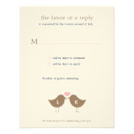 Pájaros del monograma que casan la tarjeta de RSVP Invitaciones Personalizada
