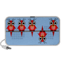 pájaros divertidos portátil altavoz