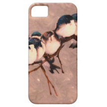 pájaros en el invierno iPhone 5 Case-Mate cárcasa