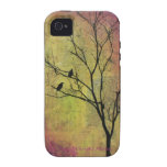 Pájaros en la silueta del árbol titulada 'la espos iPhone 4 carcasa