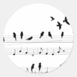 Pájaros en un pegatina de la cuenta