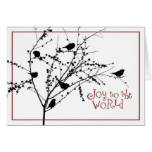 Pájaros/escritura del Winterberry Tarjetas