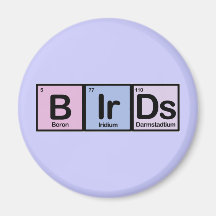 Pájaros hechos de elementos imán de frigorífico