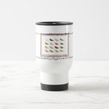 Pájaros retros del arco iris con la frontera - JMB Taza De Café