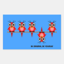pájaros rojos lindos etiqueta